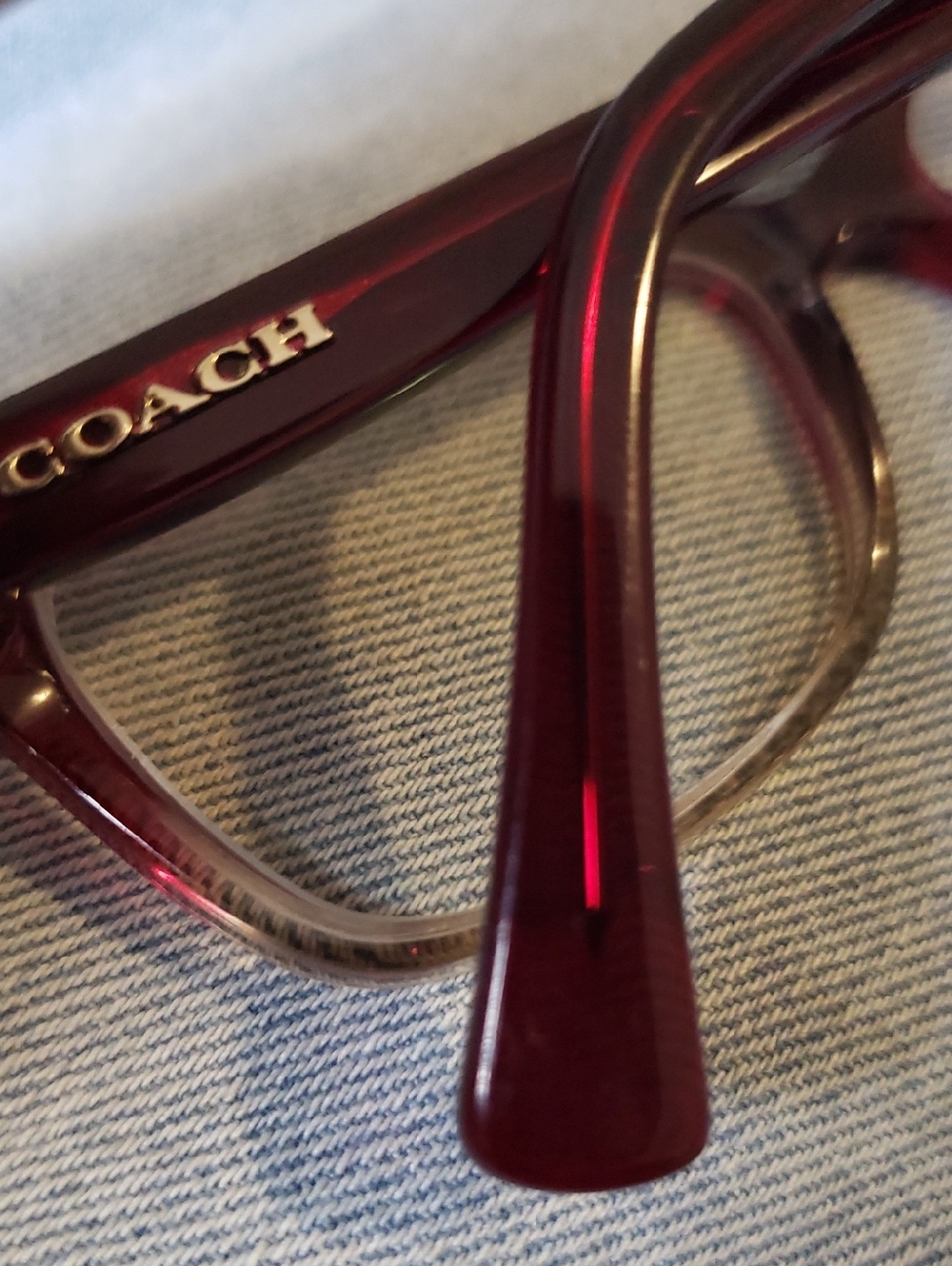 Coach Eyeglass Frames Red Clear #5484